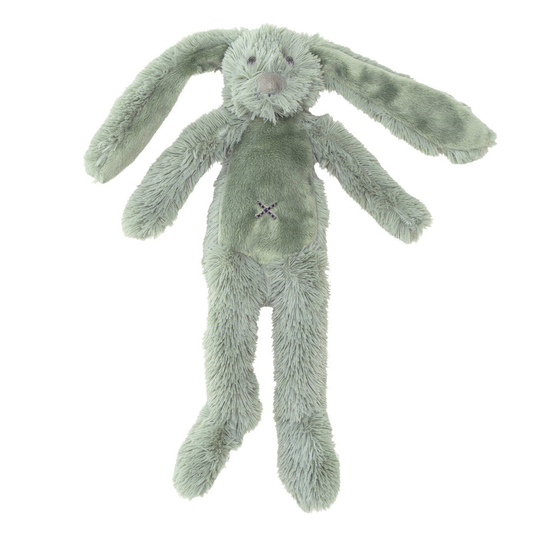 Gepersonaliseerde Rabbit Richie Knuffel Flatstyle 27cm met naam - incl. borduren
