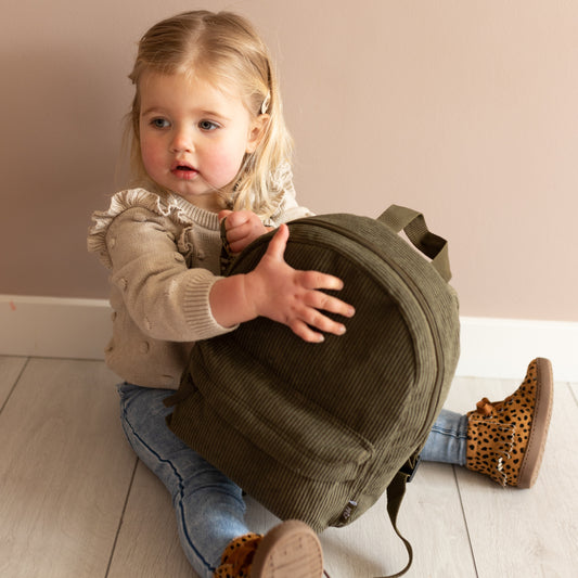 Gepersonaliseerde rugzak Run Around Corduroy met naam - Geborduurd