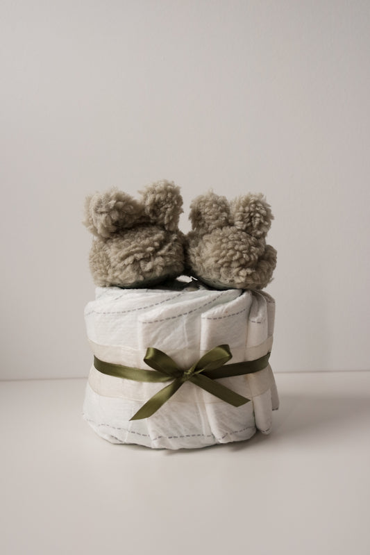 Luiertaart Mini - Slofjes Groen