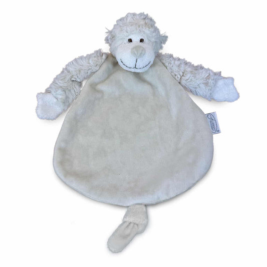 Knuffeldoekje Aap Cream - Met Naam Gepersonaliseerd