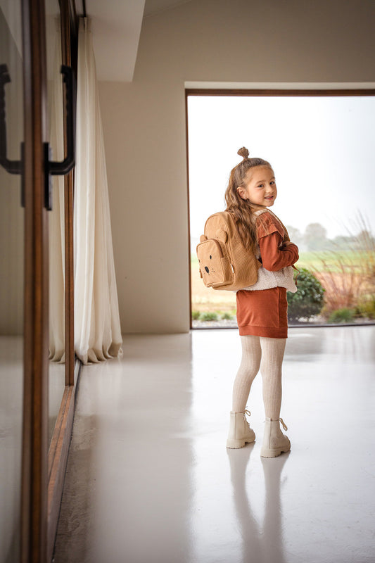 Gepersonaliseerde rugzak Kidzroom Beary Excited Corduroy met naam - Geborduurd