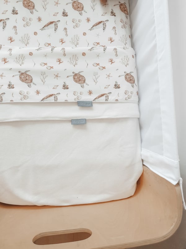 Gebreid katoen deken velvet white - Gepersonaliseerd met naam