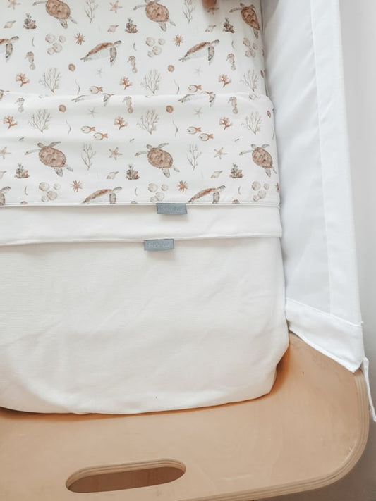 Gebreid katoen deken velvet white - Gepersonaliseerd met naam