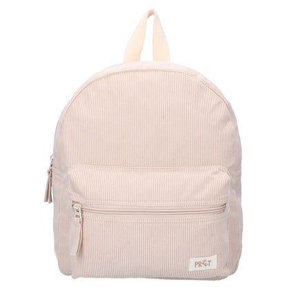 Gepersonaliseerde rugzak Beige Corduroy met naam - incl. borduren
