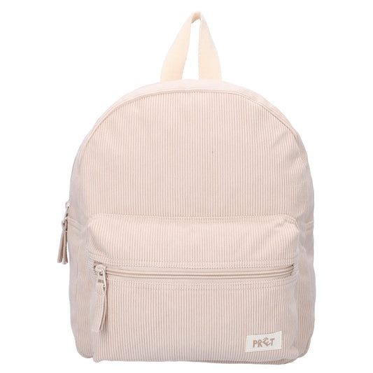 Gepersonaliseerde rugzak Beige Corduroy met naam - incl. borduren
