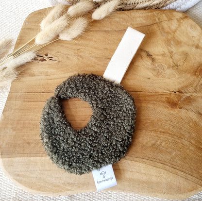 Speenkoord Knuffeldoekje Teddystof Maan - Gepersonaliseerd met naam