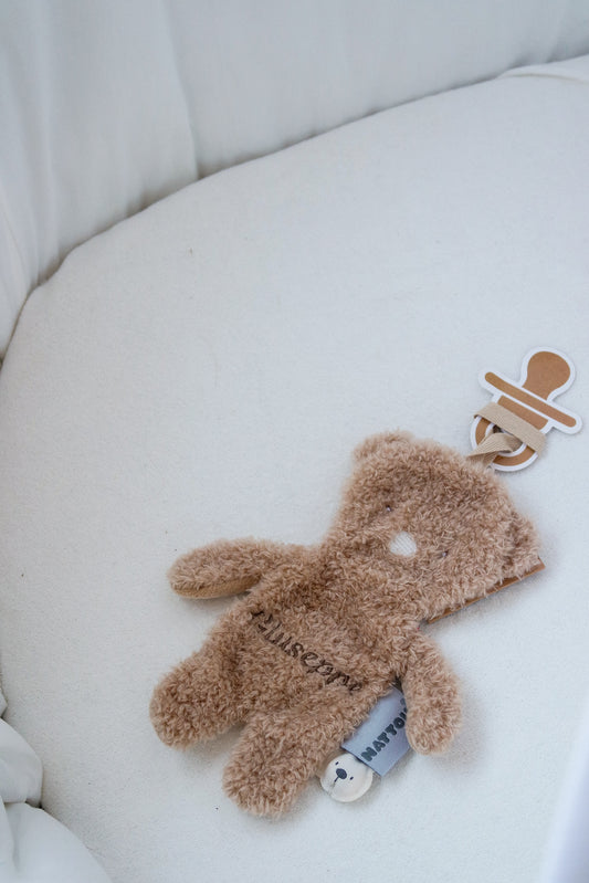 Gepersonaliseerd Nattou Teddy Fopspeendoekje Beertje met naam - incl. borduren