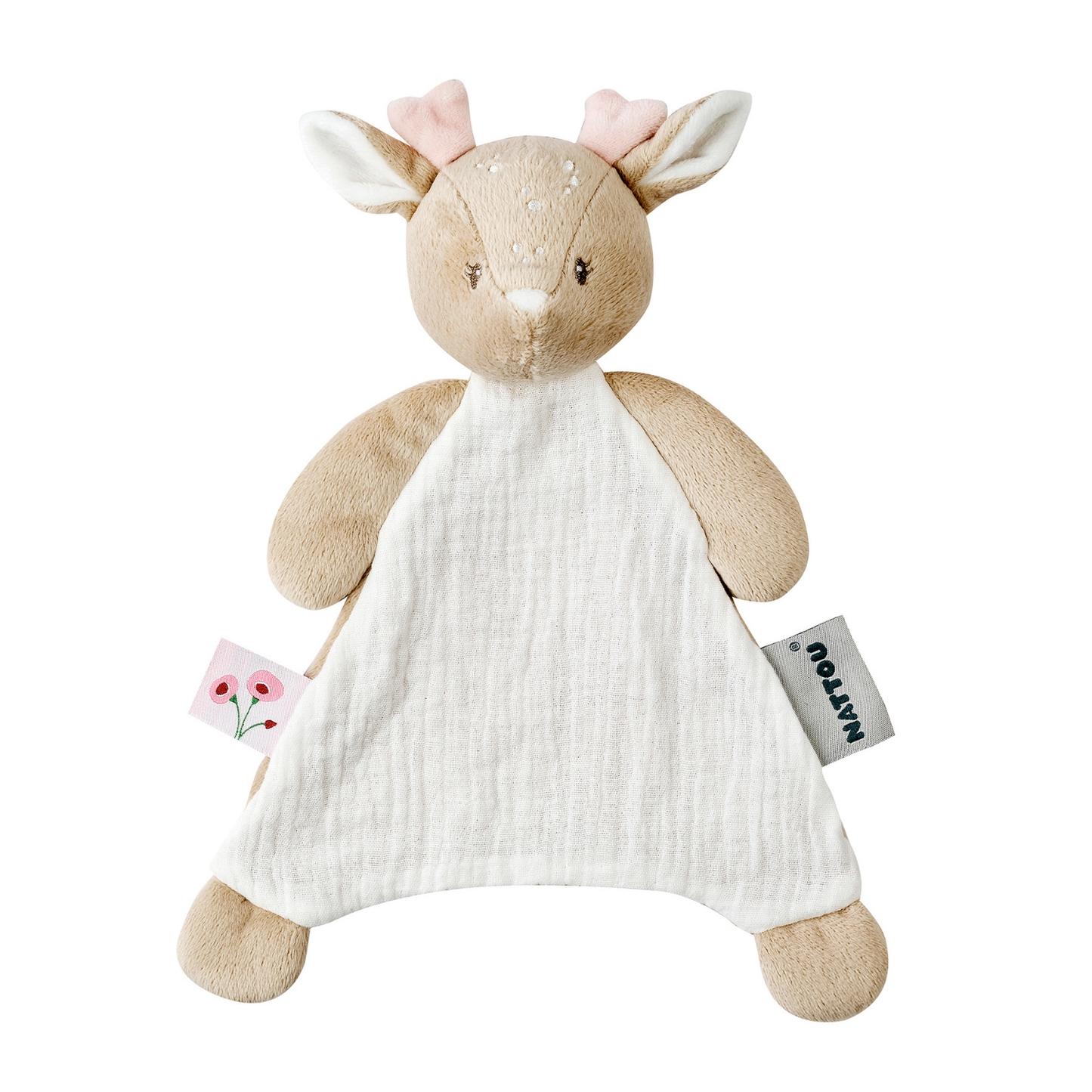 Gepersonaliseerd Nattou Doudou Hert met naam - incl. borduren