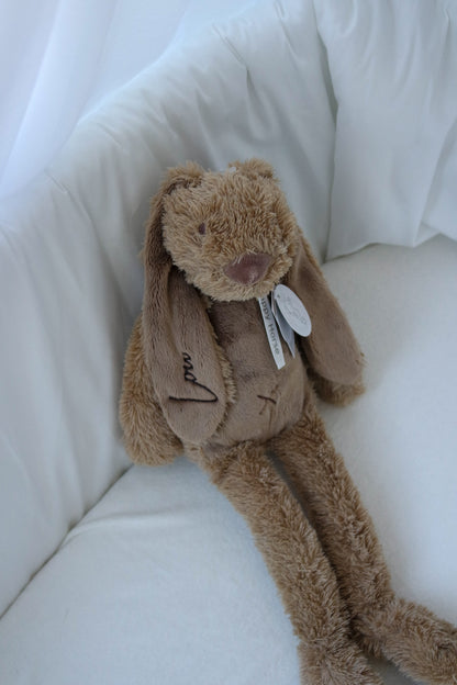 Cadeaupakket met naam – Rabbit Richie knuffeldoekje & knuffel 38cm