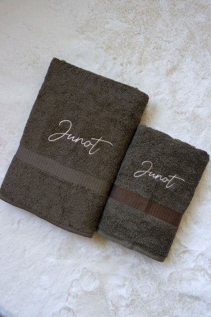 Cadeaupakket met naam – handdoek & douchelaken
