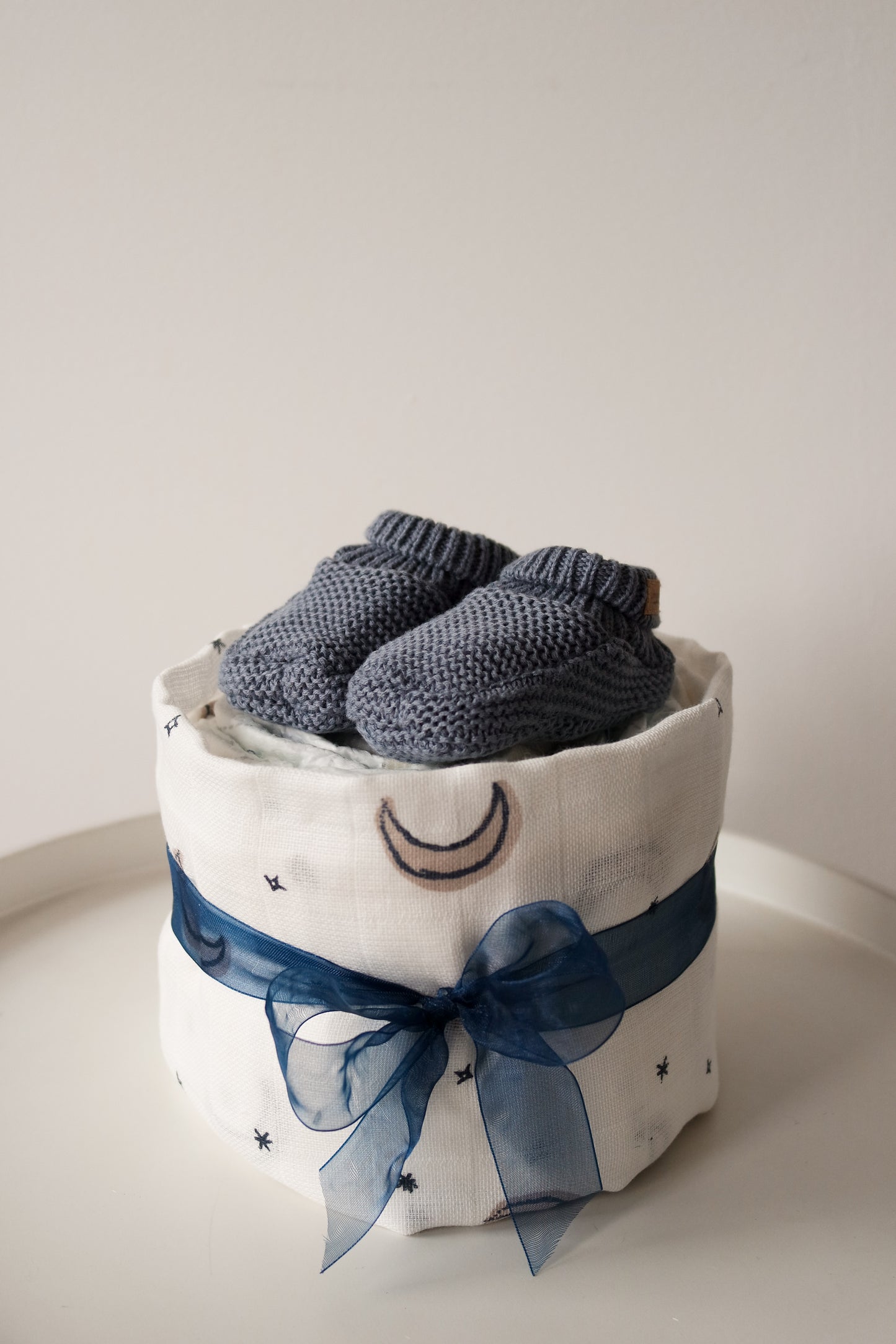 Luiertaart Mini - Slofjes Blauw