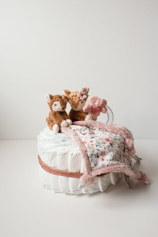 Luiertaart Midi - Fairy Garden Hert - Personalisatie mogelijk!