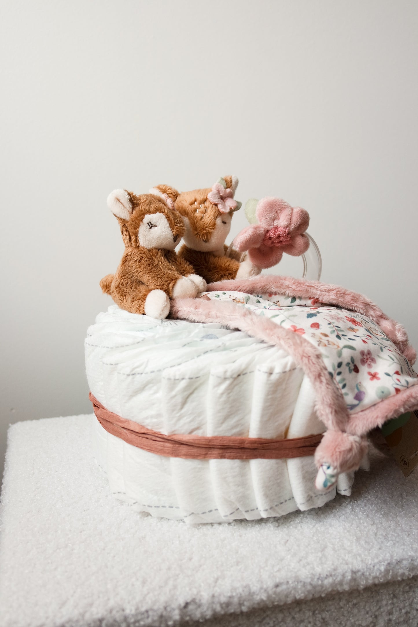 Luiertaart Midi - Fairy Garden Hert - Personalisatie mogelijk!