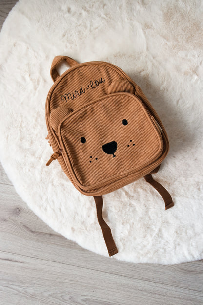 Gepersonaliseerde rugzak Kidzroom Beary Excited Corduroy met naam - Geborduurd
