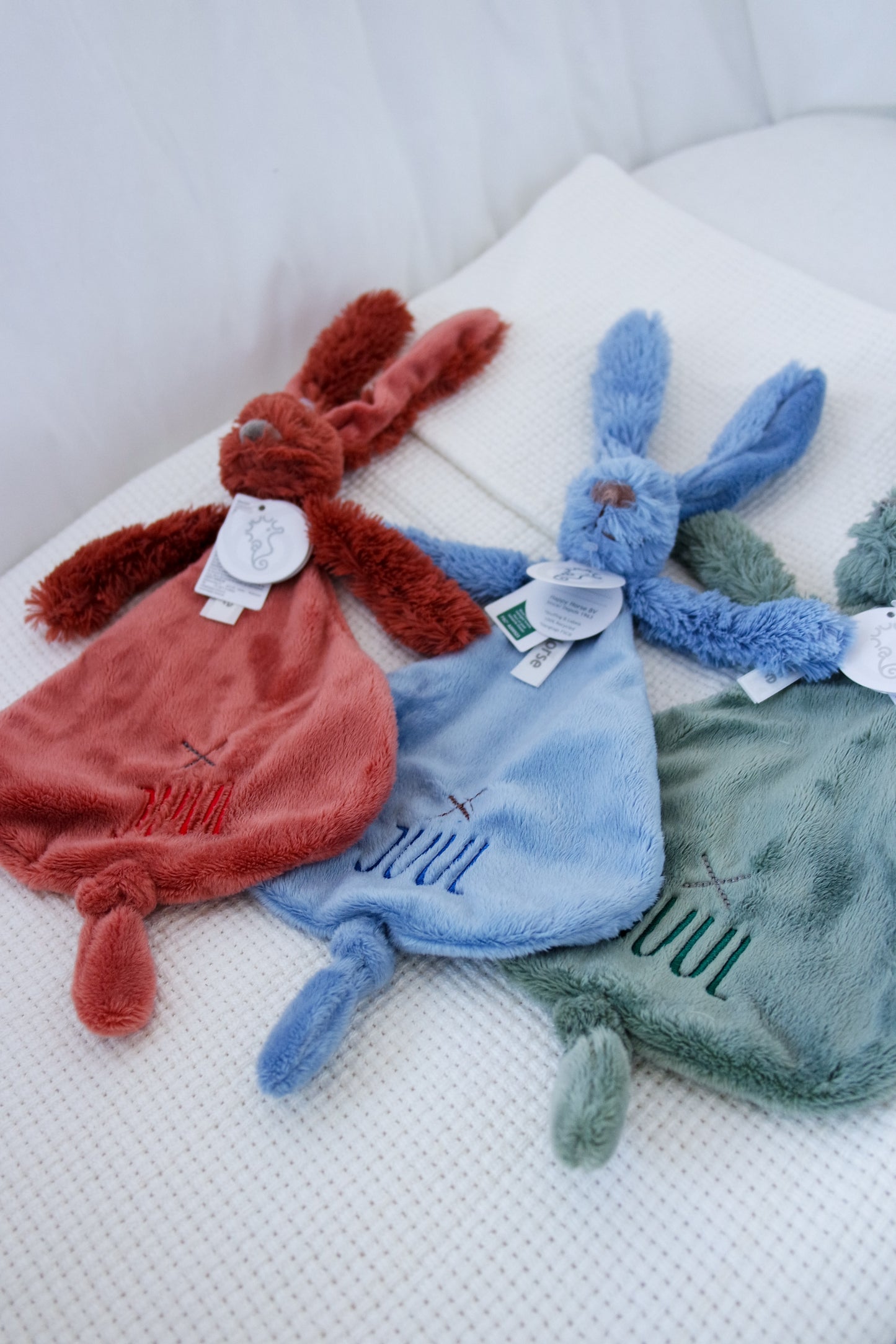 Gepersonaliseerd Rabbit Richie Knuffeldoekje met naam - incl. borduren