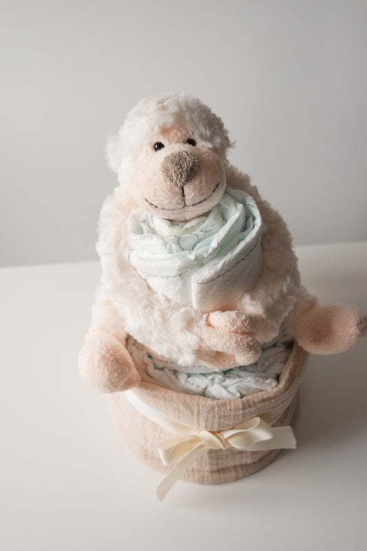 Luiertaart Mini - Slingeraap Cream