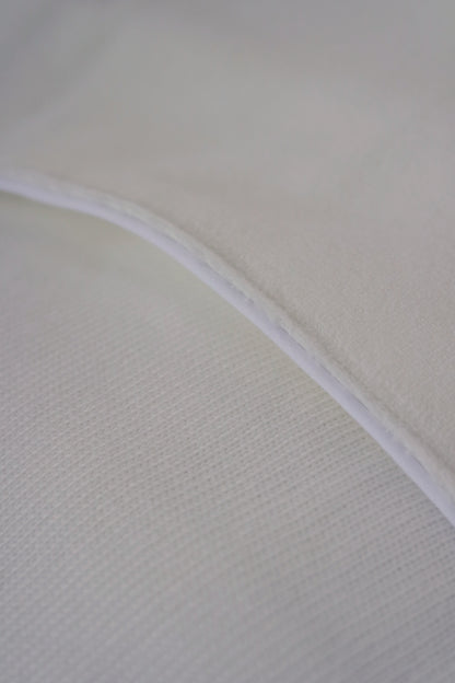 Gebreid katoen deken velvet white - Gepersonaliseerd met naam