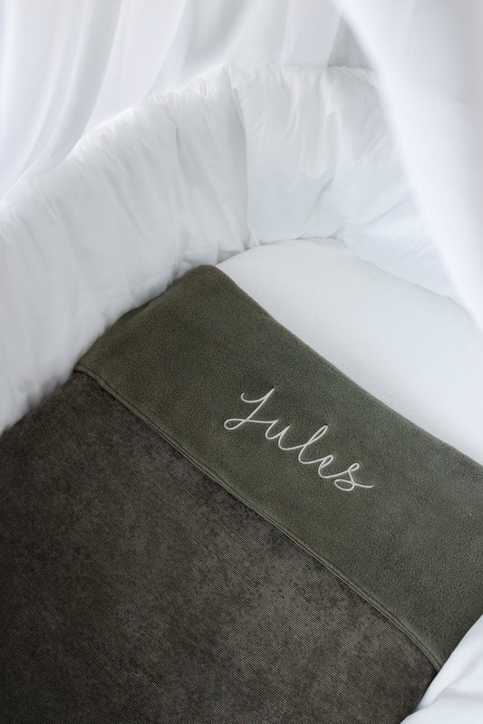 Rib deken fleece - Gepersonaliseerd met naam