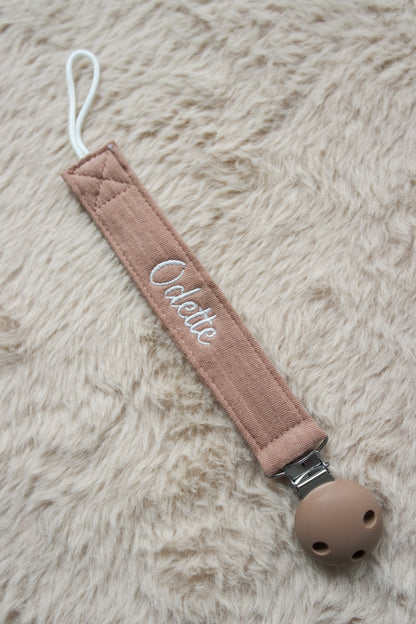 Speenkoord met clip met naam