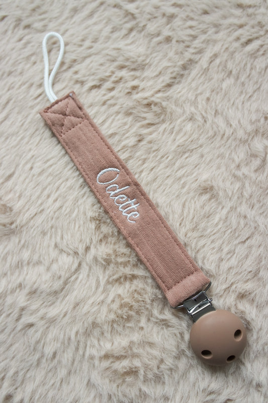 Speenkoord met clip met naam