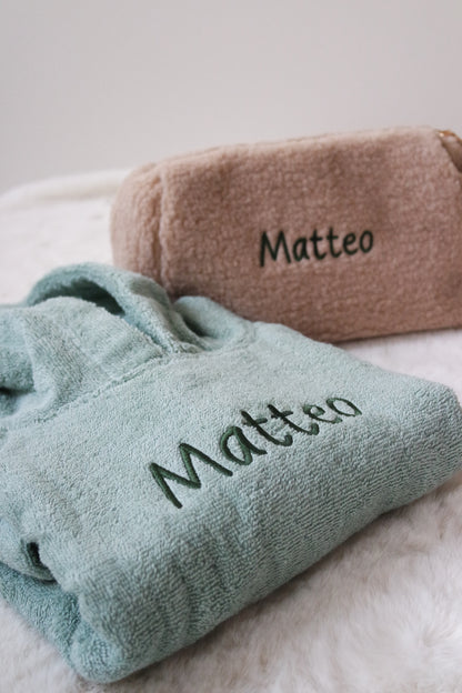 Gepersonaliseerde teddy toilettas met naam - incl. borduren