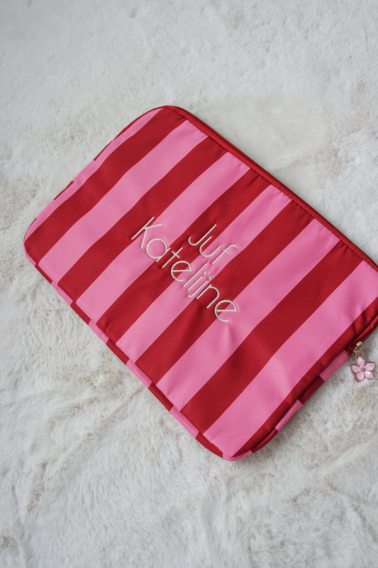 Gepersonaliseerde laptoptas met naam of initialen - incl. borduren
