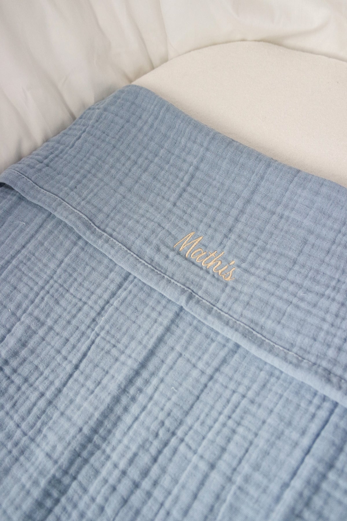 Gepersonaliseerd laken pre-washed hydrofiel - incl. borduren