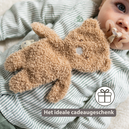 Gepersonaliseerd Nattou Teddy Fopspeendoekje Beertje met naam - incl. borduren