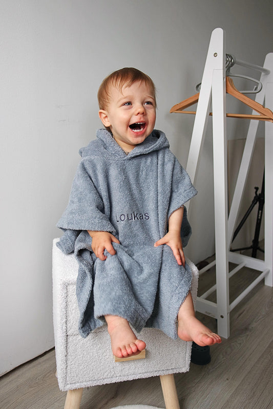 Gepersonaliseerde Badponcho met naam - Geborduurd