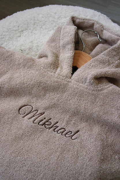 Gepersonaliseerde Badponcho met naam - Geborduurd
