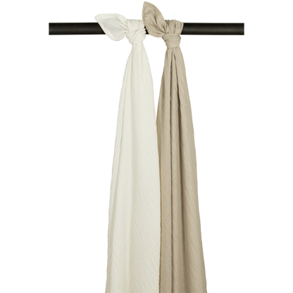 Gepersonaliseerde hydrofiele doek xxl met naam – 120 × 120 cm - incl. borduren
