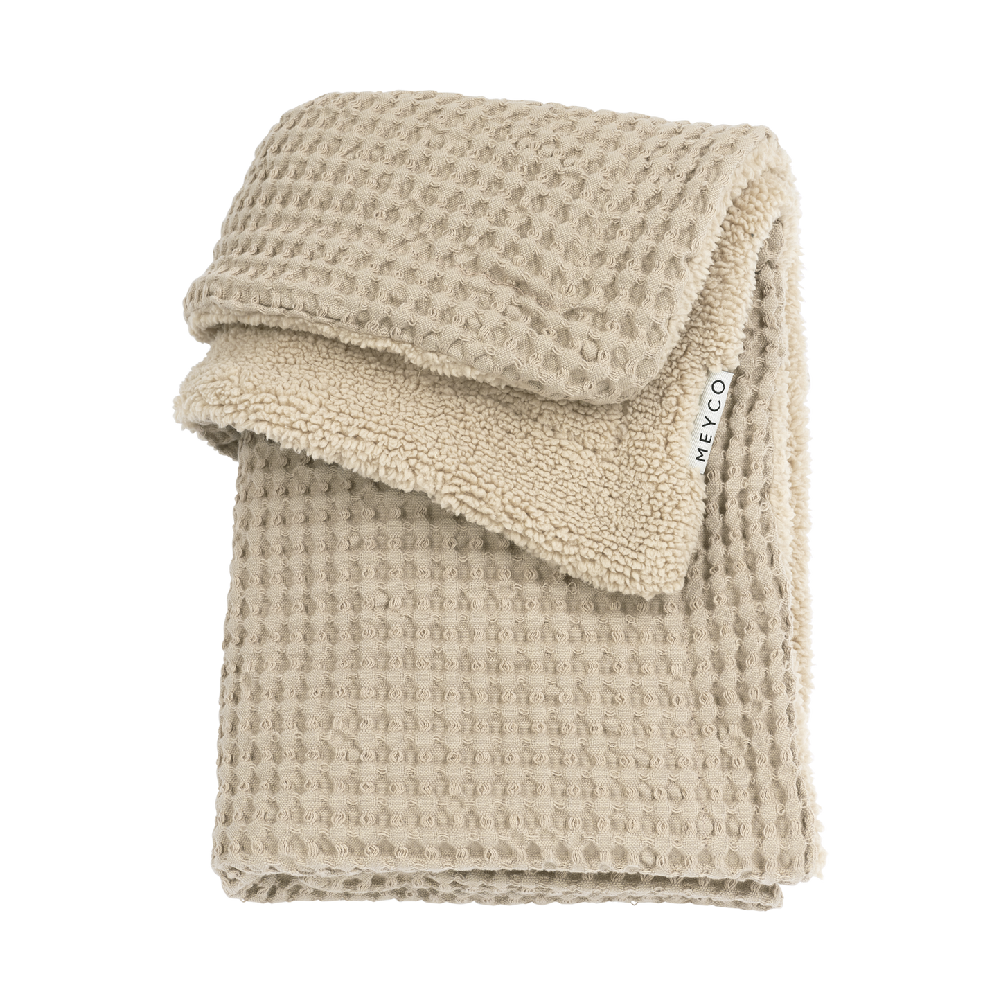 Gepersonaliseerd Deken Waffle Teddy Olive Green met naam - incl. borduring