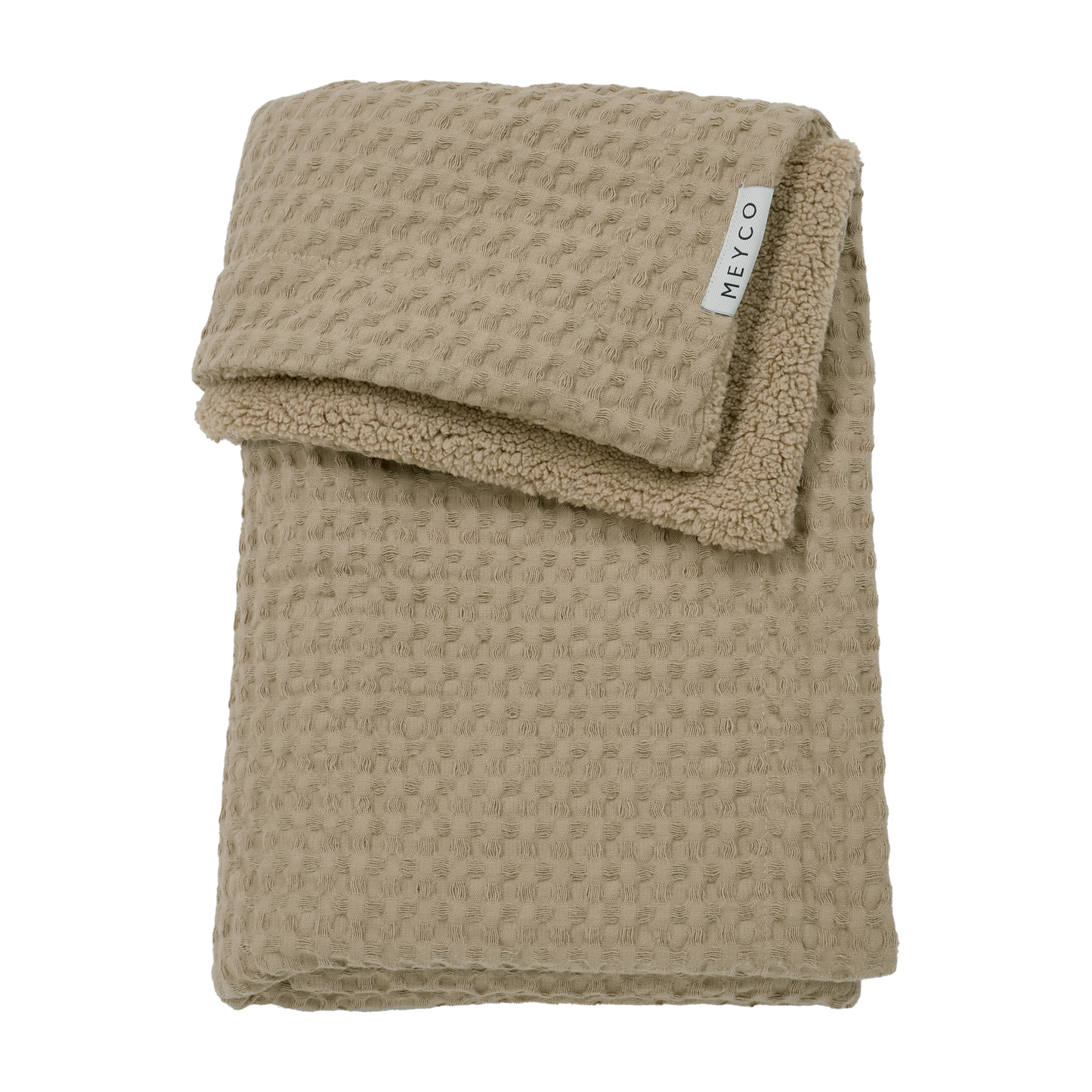 Gepersonaliseerd Deken Waffle Teddy Olive Green met naam - incl. borduring