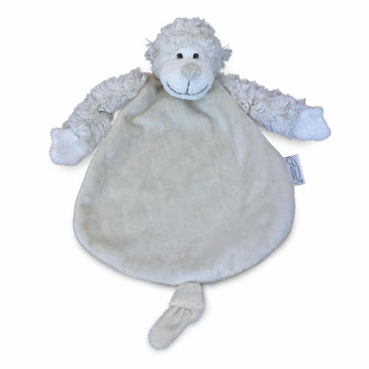 Knuffeldoekje Aap Cream - Met Naam Gepersonaliseerd